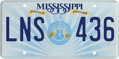 MS license plate LNS436
