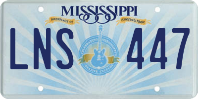 MS license plate LNS447