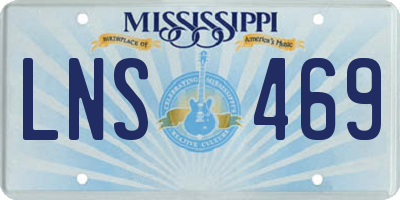 MS license plate LNS469