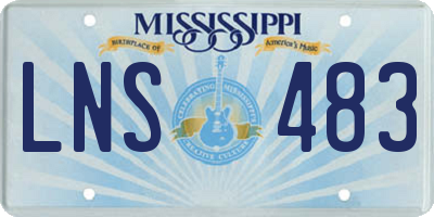 MS license plate LNS483