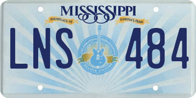 MS license plate LNS484