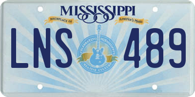 MS license plate LNS489
