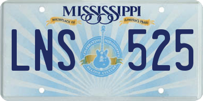 MS license plate LNS525