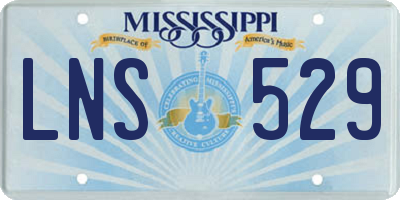 MS license plate LNS529