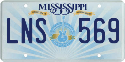 MS license plate LNS569