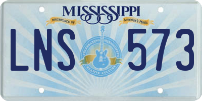 MS license plate LNS573