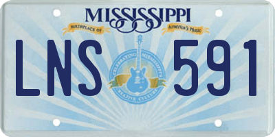 MS license plate LNS591