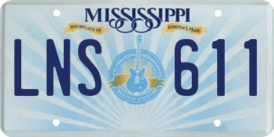 MS license plate LNS611