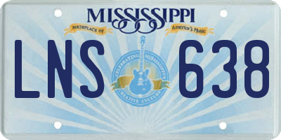 MS license plate LNS638