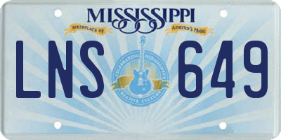 MS license plate LNS649