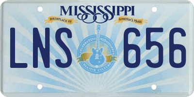 MS license plate LNS656