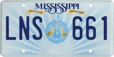 MS license plate LNS661