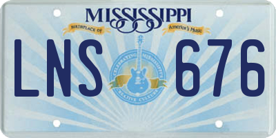 MS license plate LNS676