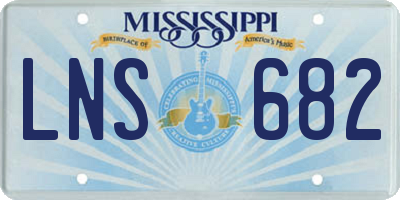 MS license plate LNS682