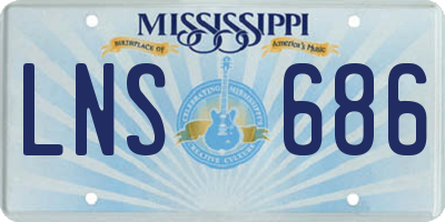MS license plate LNS686
