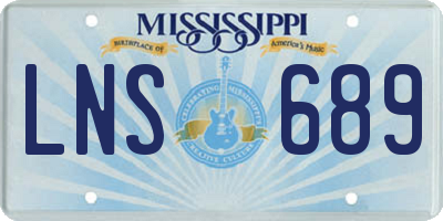 MS license plate LNS689
