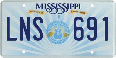 MS license plate LNS691