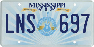 MS license plate LNS697