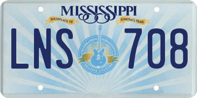 MS license plate LNS708