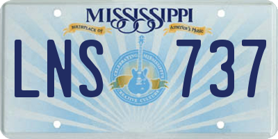 MS license plate LNS737