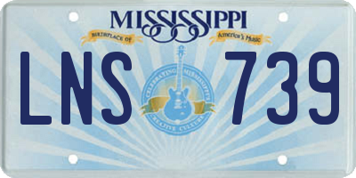 MS license plate LNS739