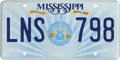 MS license plate LNS798