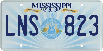 MS license plate LNS823