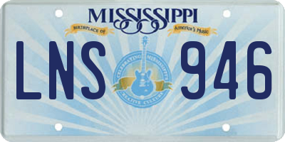 MS license plate LNS946