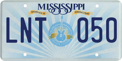 MS license plate LNT050