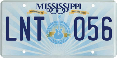 MS license plate LNT056