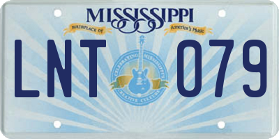 MS license plate LNT079