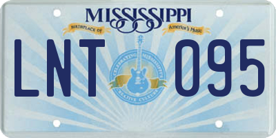 MS license plate LNT095