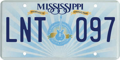 MS license plate LNT097