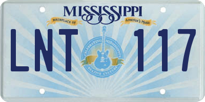 MS license plate LNT117
