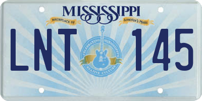 MS license plate LNT145