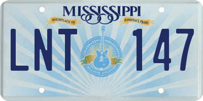 MS license plate LNT147