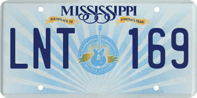 MS license plate LNT169