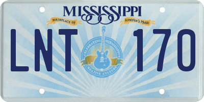 MS license plate LNT170