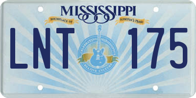 MS license plate LNT175