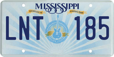 MS license plate LNT185