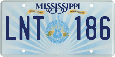 MS license plate LNT186