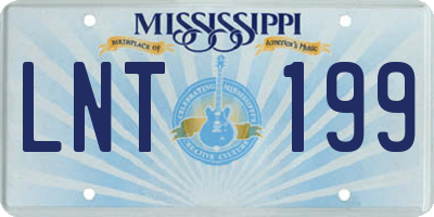 MS license plate LNT199