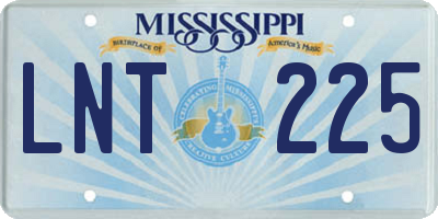 MS license plate LNT225
