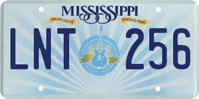MS license plate LNT256