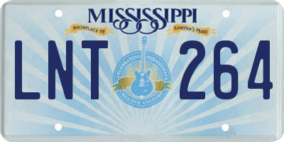 MS license plate LNT264