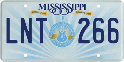MS license plate LNT266