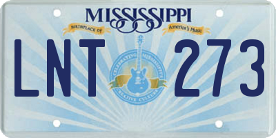 MS license plate LNT273