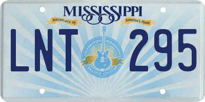 MS license plate LNT295