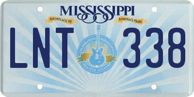 MS license plate LNT338