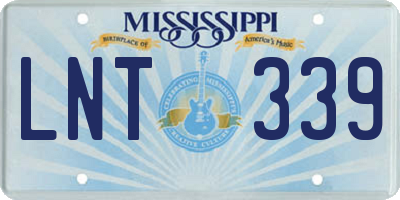 MS license plate LNT339